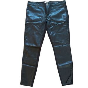 Banana Republic‎ Women's Black Faux Leather Dress Pants Size 10